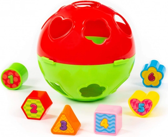 Boule d’encastrement pour les tout-petits Polesie – Vert-rouge
