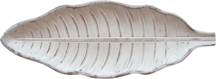 Plateau décoratif en bois en forme de feuille 38 cm TORO