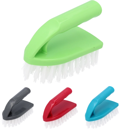Grande brosse à récurer en forme de fer avec poignée ergonomique