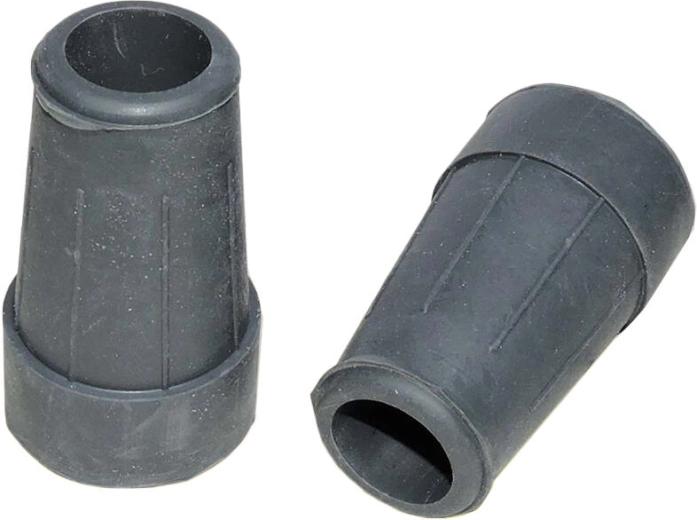 Embouts en caoutchouc pour cannes et béquilles, diamètre 18 mm, gris, lot de 4 pièces