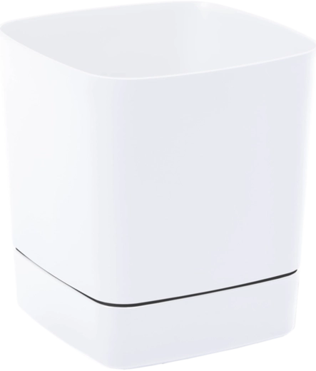 Cache-pot avec soucoupe CLIMA 25 × 25 cm blanc