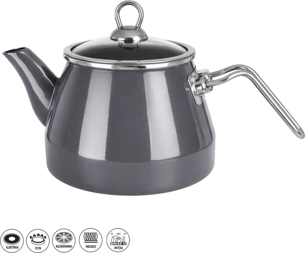 Théière émaillée Grey Lem 2 l