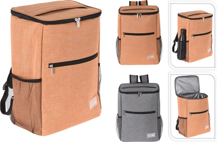 Sac à dos isotherme 20 L avec isolation thermique, orange/gris