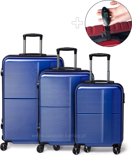 Ensemble de valises de voyage XXL 3en1 (ABS+PC) avec cadenas à code + balance de voyage gratuite