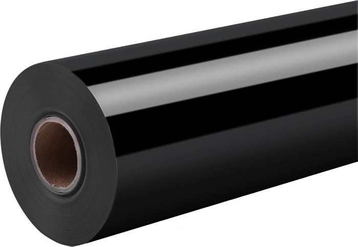 Film autocollant brillant HTVRONT 30,5 × 180 cm noir - 1 pièce
