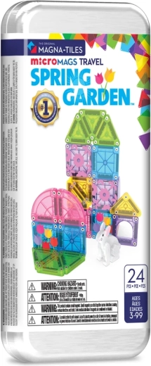 Magna-Tiles microMAGS set de construction magnétique de voyage Jardin printanier (24 pièces)
