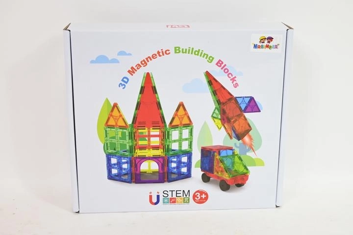 Jeu de construction magnétique 3D – 30 pièces