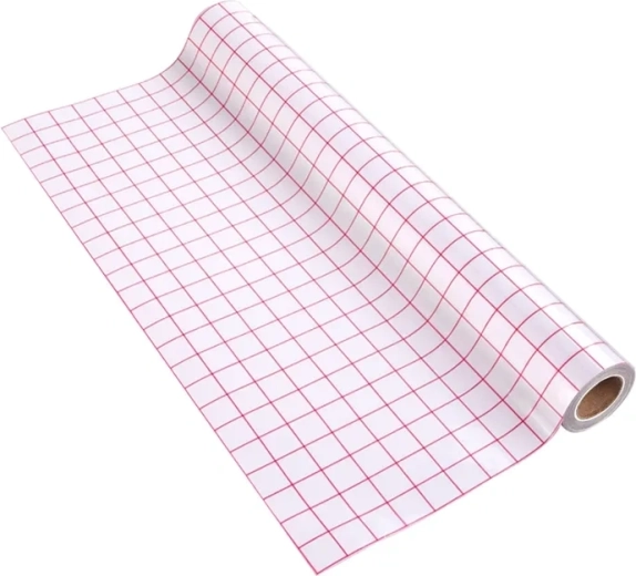 Ruban de transfert HTVRONT 30,5 × 300 cm avec grille rouge