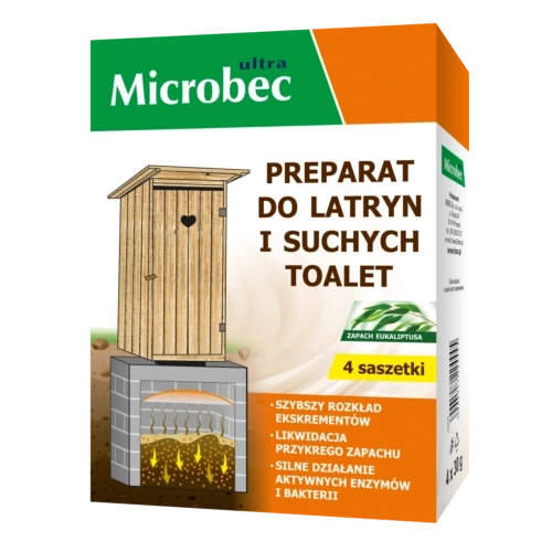 Microbec préparation biologique pour fosses et toilettes sèches à l’eucalyptus