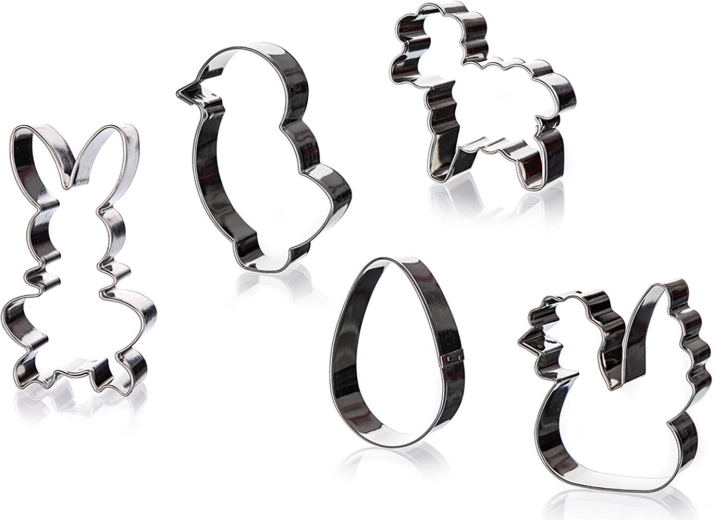 Set d’emporte-pièces Culinaria – assortiment de Pâques en inox