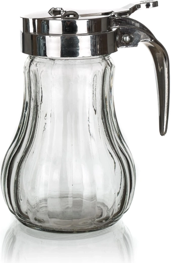 Bocal en verre pour miel et crème MONO 230 ml – couvercle inox