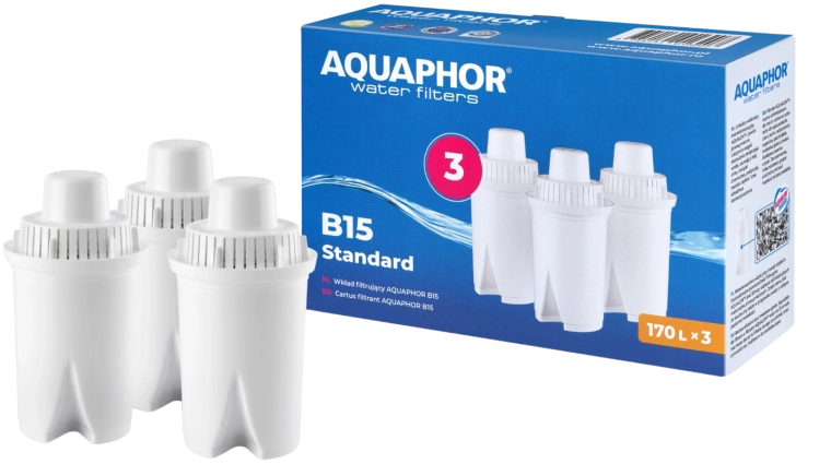 Lot de cartouches filtrantes pour carafe AQUAPHOR B15 Standard – 3 pcs