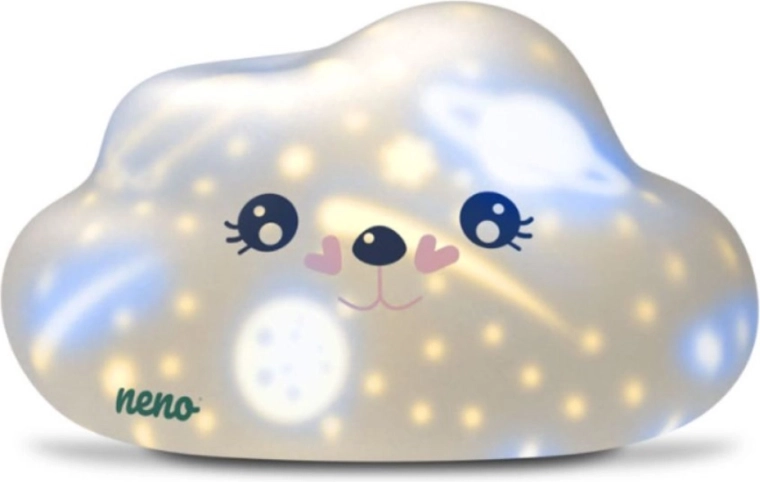 Neno Cosmo petite lampe de nuit LED en silicone en forme de nuage avec projection d’étoiles