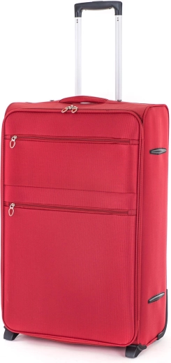 Valise de voyage textile TEX15 taille L 85 l rouge à roulettes