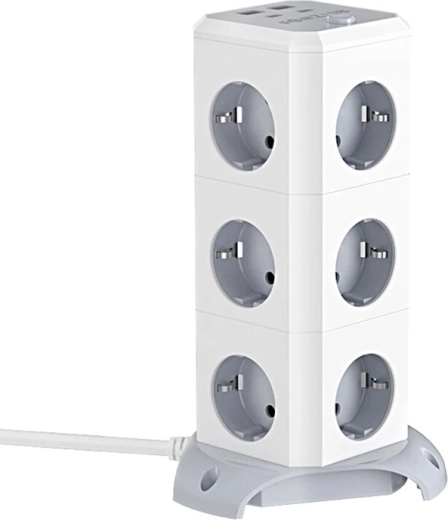 Rallonge électrique verticale BlitzWolf BW-EC3 avec 12 prises et USB