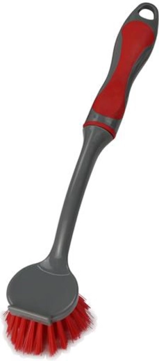 Brosse ronde à vaisselle TORO, gris-rouge