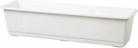 Jardinière en plastique pour fleurs 50 cm blanche