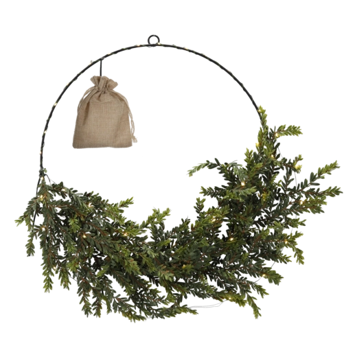 Couronne de Noël en sapin avec LED 45 cm