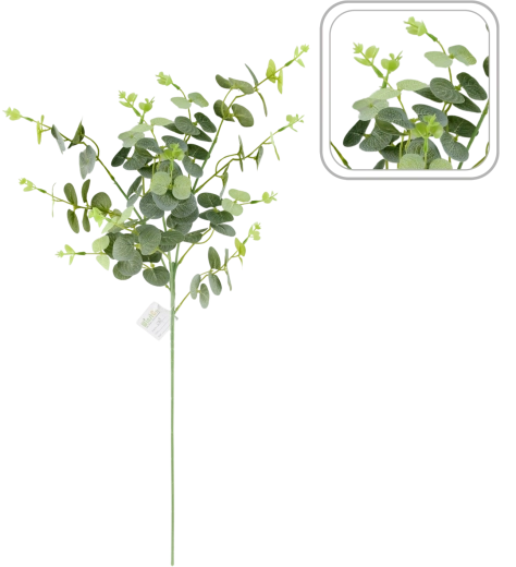 Branche artificielle d’eucalyptus 61 cm verte