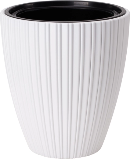 Pot de fleurs MIKA 30 cm blanc avec insert