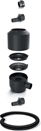 Filtre interne pour grosses impuretés dans la descente de gouttière avec tuyau (ensemble 8 pièces)