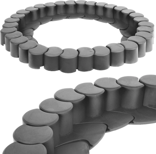 Palissade de jardin graphite 4,1 m, 32 éléments