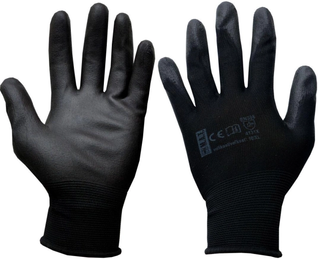 Gants de protection PURE BLACK PU, taille 10 (XL)
