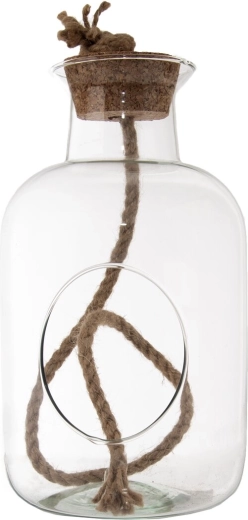 Terrarium en verre avec couvercle en liège 14 × 25 cm