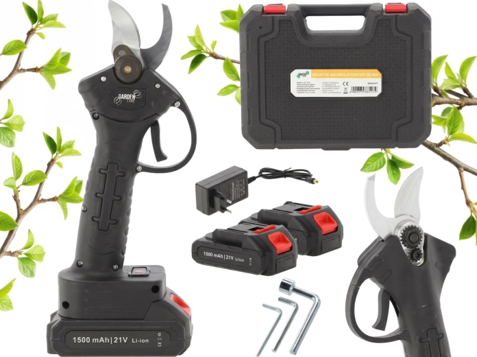 Sécateur de jardin sans fil 21 V, diamètre de coupe 25 mm