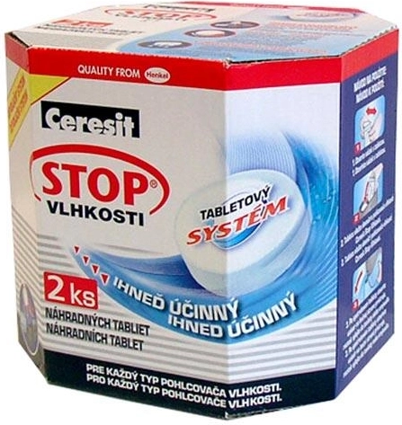 Recharge pour absorbeur d’humidité CERESIT AERO 360 – 2× 450 g comprimé