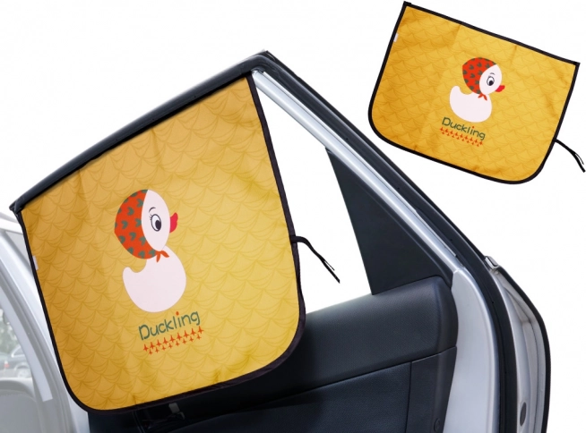 Pare-soleil magnétique pour vitre latérale de voiture avec motif petit canard