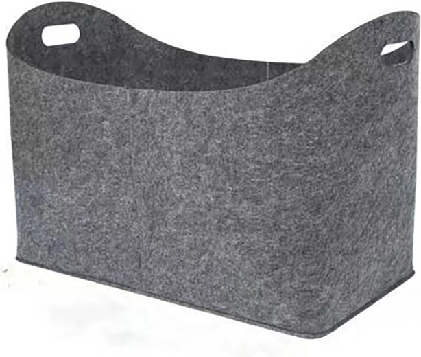 Panier à bois en feutre 55 × 30 × 40 cm, gris