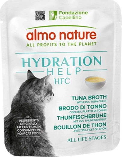 Almo Nature HFC Hydratation Help pour chats – bouillon de thon 50 g