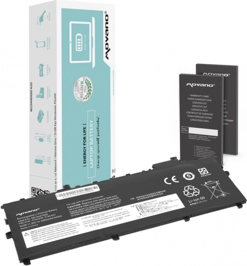 Batterie Movano pour Lenovo ThinkPad X1 Carbon (2017–2018) 4650 mAh 54 Wh
