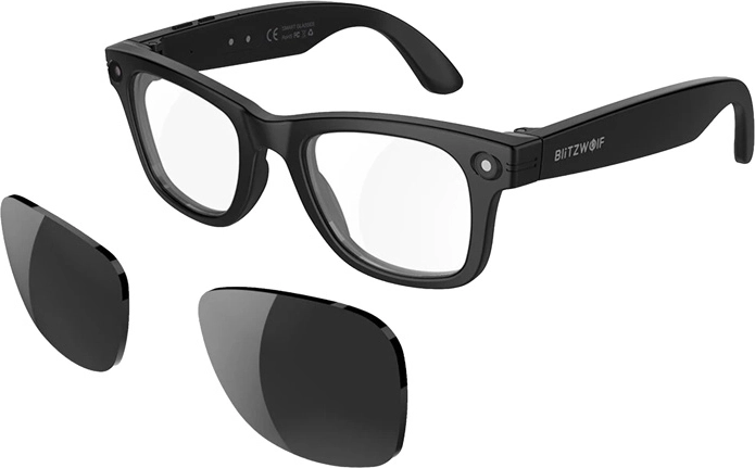 Lunettes de soleil intelligentes BlitzWolf BW-AG1 Pro avec IA et verres interchangeables