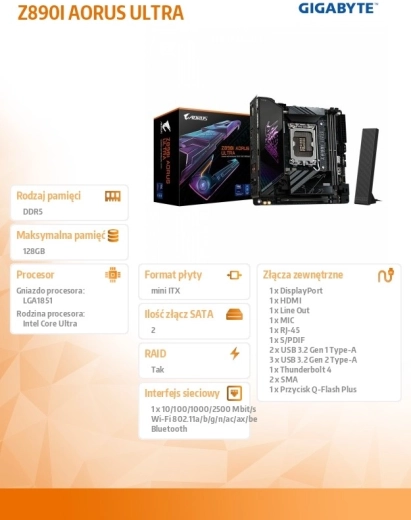 Carte mère Z890I AORUS ULTRA