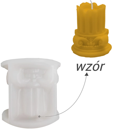 Moule en silicone pour bougies motif colonne