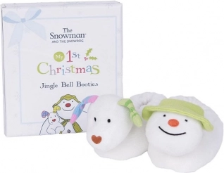 Coffret cadeau de Noël avec chaussons à grelots Snowman & Snowdog