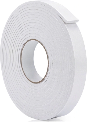 FX Tools ruban d’étanchéité en mousse blanche autocollant pour portes et fenêtres 2 cm, 6 m