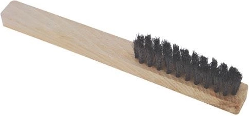 Brosse en bois pour bougies d’allumage avec fil de laiton, 3 rangées