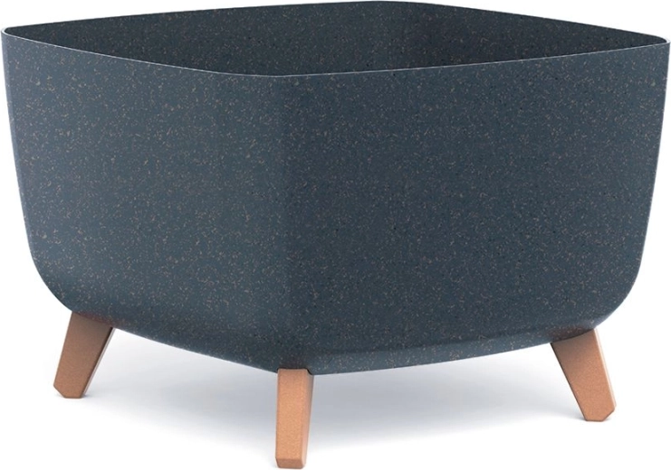 Cache-pot Gracia Square Eco Wood 39 × 39 cm anthracite