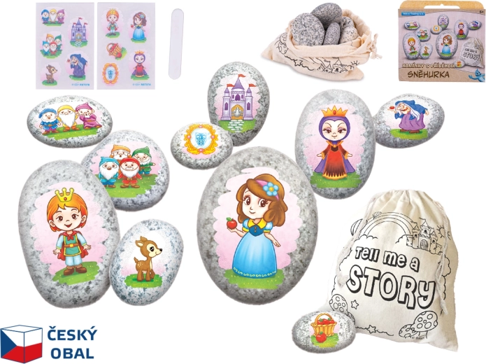 Kit créatif de galets Blanche-Neige – pierres à histoires pour enfants