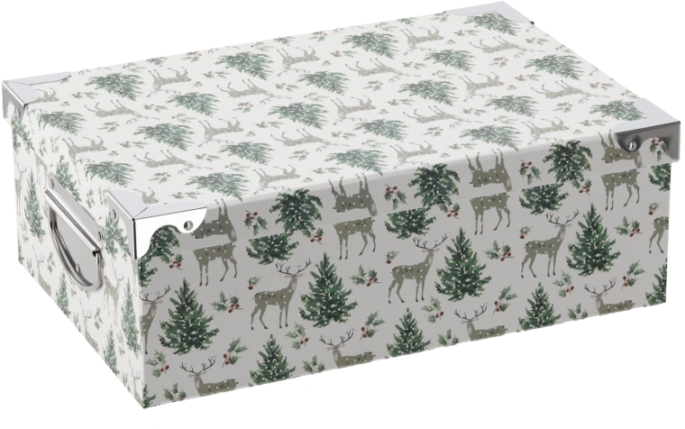 Boîte cadeau de Noël avec ferrures 28 × 19,5 × 10,8 cm