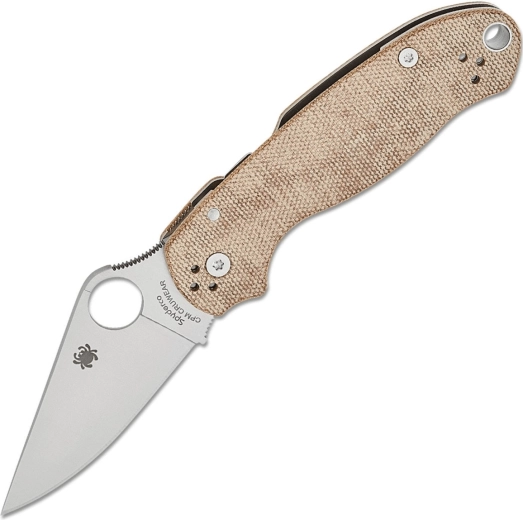 Couteau de poche pliant Spyderco Para 3 Brown en micarta