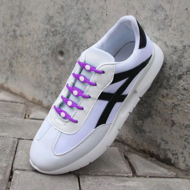 Lacets en silicone 14 pcs - violets