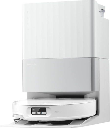 Roborock Qrevo Edge robot aspirateur et laveur blanc avec station d’auto-nettoyage