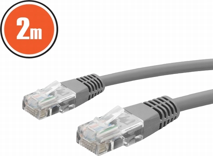 Câble réseau patch CAT5e UTP 2 m gris
