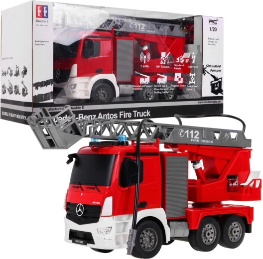 Camion de pompier radiocommandé Mercedes-Benz Antos 1:20 Double E