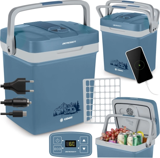 Glacière électrique portable BERDSEN ICEMAX 26 l avec mode ECO – bleu