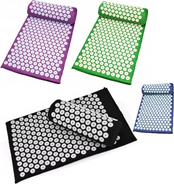 Tapis d’acupression avec coussin – Bleu